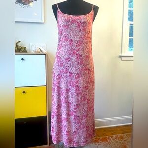 Ann Taylor pink paisley dress; size S